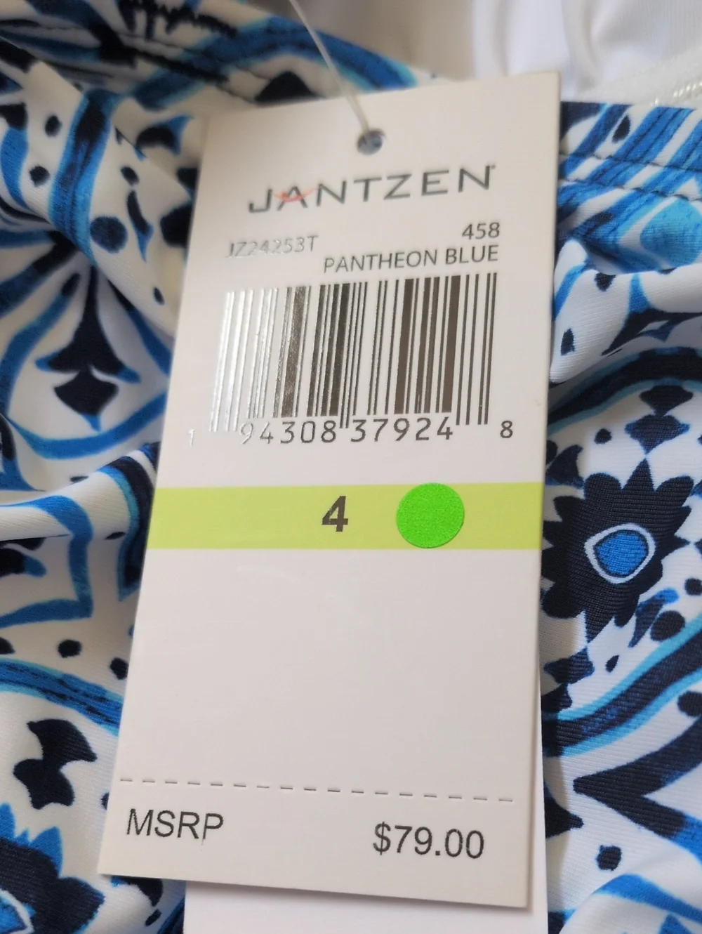 Jantzen Eden Cami Tankini Top – Patheon Blue Moroccan Tiles 4